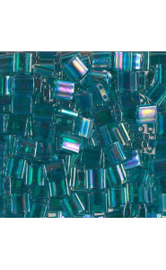 Miyuki tila 5x5mm beads - Transparent teal ab TL-2458